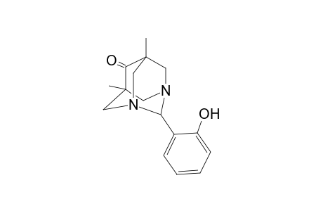 1,3-Diazaadamantan-6-one, 2-(2-hydroxyphenyl)-5,7-dimethyl-