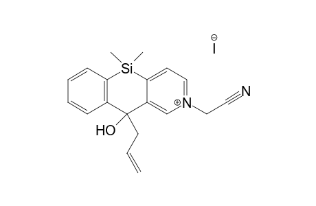 10-Allyl-2-(cyanomethyl)-10-hydroxy-5,5-dimethyl-5,10-dihydro[1]benzosilano[3,2-c]pyridinium Iodide