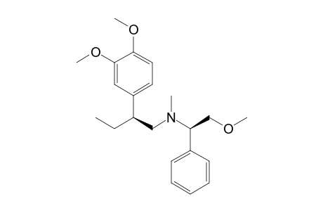 (1R,2'S)-(-)-N-[2'-(3,4-dimethoxyphenyl)butyl]-2-methoxy-N-methyl-1-phenylethylamine