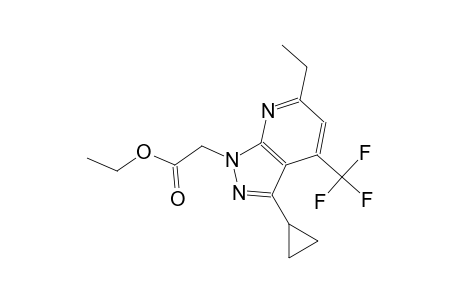 1H-pyrazolo[3,4-b]pyridine-1-acetic acid, 3-cyclopropyl-6-ethyl-4-(trifluoromethyl)-, ethyl ester