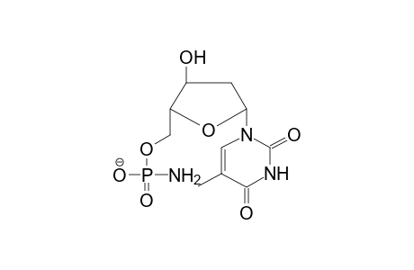 Deoxythymidine-5'-amidophosphoric acid, anion