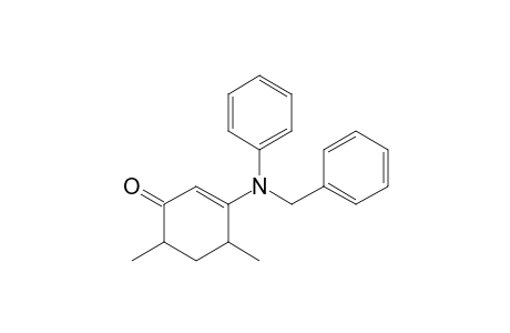 3-(N-BENZYLANILINO)-4,6-DIMETHYLCYCLOHEX-2-ENONE