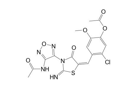 acetamide, N-[4-[(5E)-5-[[4-(acetyloxy)-2-chloro-5-methoxyphenyl]methylene]-2-imino-4-oxothiazolidinyl]-1,2,5-oxadiazol-3-yl]-