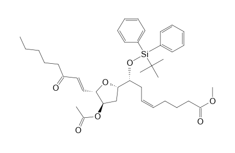 5-Octenoic acid, 8-[4-(acetyloxy)tetrahydro-5-(3-oxo-1-octenyl)-2-furanyl]-8-[[(1,1-dimethylethyl)diphenylsilyl]oxy]-, methyl ester, [2S-[2.alpha.(5Z,8S*),4.beta.,5.alpha.(E)]]-