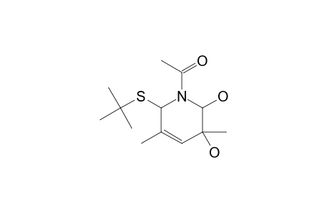 1-ACETYL-6-TERT.-BUTYL-THIO-2,3-DIHYDROXY-3,5-DIMETHYL-1,2,3,6-TETRAHYDRO-PYRIDINE