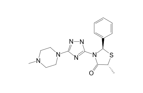 (Trans)-5-methyl-3-[3-(4-methylpiperazin-1-yl)-1H-1,2,4-triazol-5-yl]-2-phenyl-1,3-thiazolidin-4-one