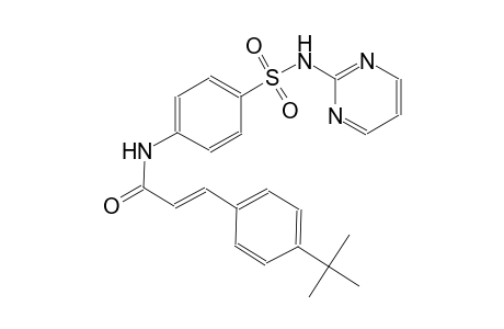 (2E)-3-(4-tert-butylphenyl)-N-{4-[(2-pyrimidinylamino)sulfonyl]phenyl}-2-propenamide