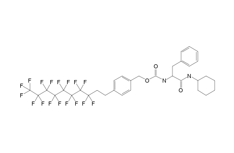 (1-Cyclohexylcarbamoyl-2-phenylethyl)carbamic acid 4-(3,3,4,4,5,5,6,6,7,7,8,8,9,9,10,10,10-heptadecafluorodecyl)benzyl ester