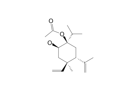 7-ACETOXY-ELEMA-1,3-DIEN-8-OL;(+)-(1R,2R,4R,5R)-4-ETHENYL-2-HYDROXY-4-METHYL-5-(1-METHYLETHENYL)-1-(1-METHYLETHYL)-CYCLOHEXYLACETATE