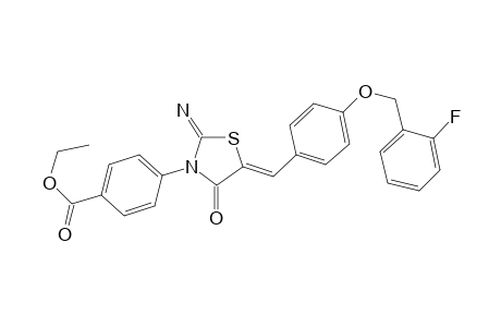 4-[(5Z)-5-[4-(2-fluorobenzyl)oxybenzylidene]-2-imino-4-keto-thiazolidin-3-yl]benzoic acid ethyl ester