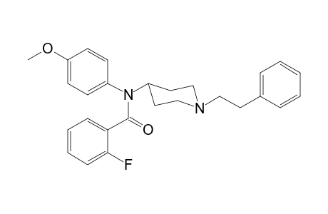 N-(4-Methoxyphenyl)-N-[1-(2-phenylethyl)piperidin-4-yl]-2-fluorobenzamide