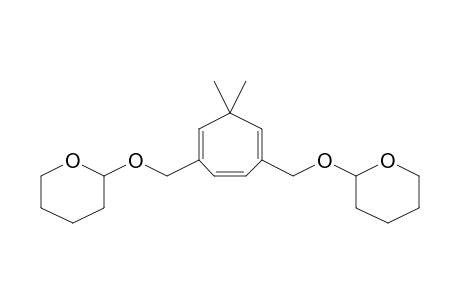 2-((3,3-Dimethyl-5-[(tetrahydro-2H-pyran-2-yloxy)methyl]-1,4,6-cycloheptatrien-1-yl)methoxy)tetrahydro-2H-pyran