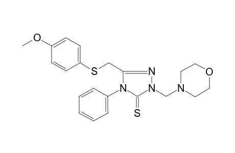 3H-1,2,4-triazole-3-thione, 2,4-dihydro-5-[[(4-methoxyphenyl)thio]methyl]-2-(4-morpholinylmethyl)-4-phenyl-