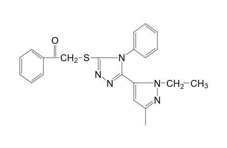 2-{[5-(1-ethyl-3-methylpyrazol-5-yl)-4-phenyl-4H-1,2,4-triazol-3-yl]thio}acetophenone