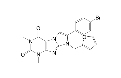 1H-imidazo[2,1-f]purine-2,4(3H,8H)-dione, 7-(4-bromophenyl)-8-(2-furanylmethyl)-1,3-dimethyl-