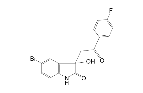 5-BROMO-3-(p-FLUOROPHENACYL)-3-HYDROXY-2-INDOLINONE