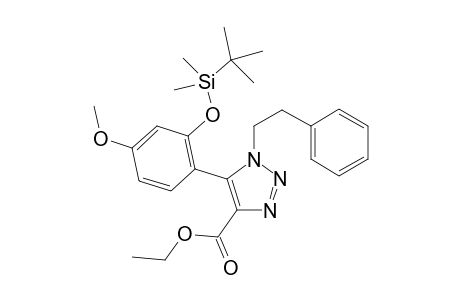 Ethyl 5-(2-((tert-butyldimethylsilyl)oxy)-4-methoxyphenyl)-1-phenethyl-1H-1,2,3-triazole-4-carboxylate