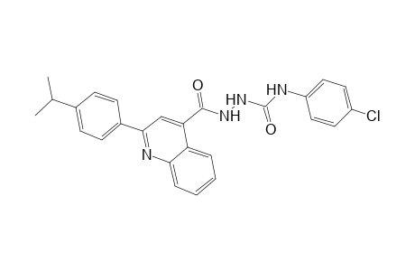 N-(4-chlorophenyl)-2-{[2-(4-isopropylphenyl)-4-quinolinyl]carbonyl}hydrazinecarboxamide