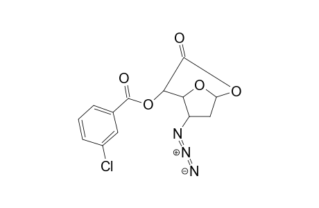 3-Azido-5-O-(3'-chlorobenzoyl)-2,3-dideoxy-.beta.-DL-ribo-hexafuranoside-6,1-lactone