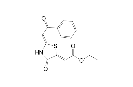 (2E,5Z)/(2Z,5Z)-(5-Ethoxycarbonylmethylidene-4-oxothiazolidin-2-ylidene)-1-phenylethanone