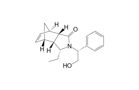 (+)-(1R,2S,5R,6R,7S)-5-ethyl-4-[(1'R)-1'-phenyl-2'-hydroxy-ethyl]-4 azatricyclo[5.2.1.0(2,6)]dec-8-en-3-one