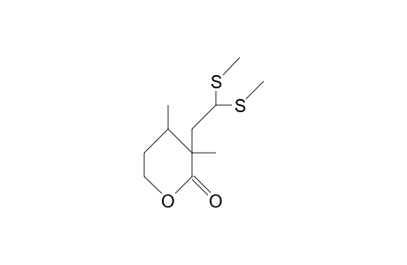 trans-2-(2,2-Bis[methylthio]-ethyl)-2,3-dimethyl-5-pentanolide