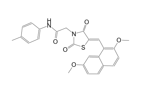 2-{(5Z)-5-[(2,7-dimethoxy-1-naphthyl)methylene]-2,4-dioxo-1,3-thiazolidin-3-yl}-N-(4-methylphenyl)acetamide