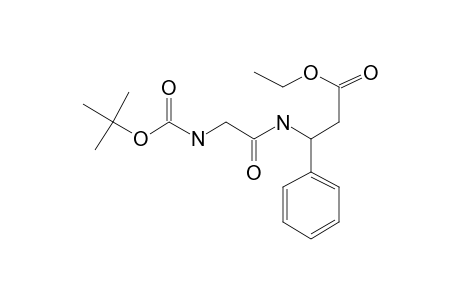 3-(2-Tert-butoxycarbonylamino-acetylamino)-3-phenyl-propionic, acid ethyl ester