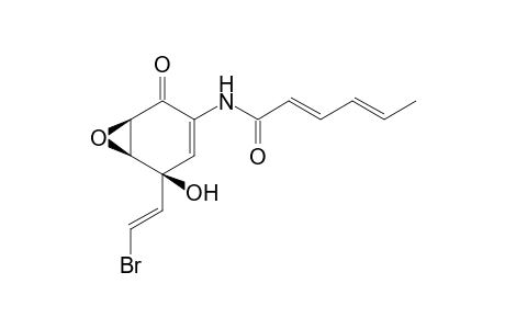 (2E,4E)-N-[(1R,5S,6S)-5-[(E)-2-bromanylethenyl]-5-oxidanyl-2-oxidanylidene-7-oxabicyclo[4.1.0]hept-3-en-3-yl]hexa-2,4-dienamide