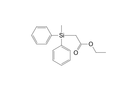 (Diphenyl-methyl-silyl)-acetic acid, ethyl ester