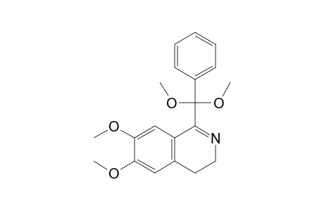 1-[(.alpha.,.alpha.-Dimethoxybenzyl)]-3,4-dihydro-6,7-dimethoxyisoquinoline