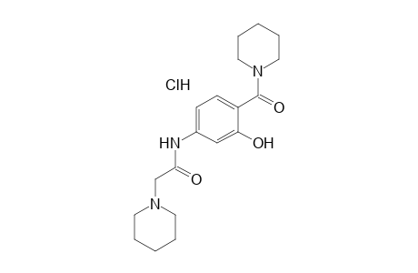 3'-hydroxy-4'-(piperidinocarbonyl)-1-piperidineacetanilide, hydrochloride