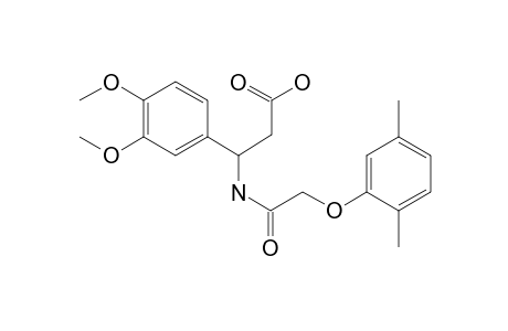 3-(3,4-Dimethoxyphenyl)-3-[2-(2,5-dimethylphenoxy)ethanoylamino]propanoic acid