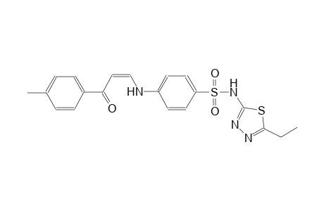 N-(5-ethyl-1,3,4-thiadiazol-2-yl)-4-{[(1Z)-3-(4-methylphenyl)-3-oxo-1-propenyl]amino}benzenesulfonamide