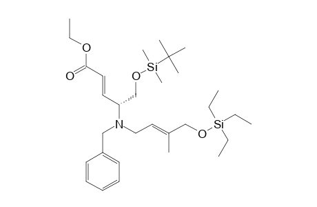 ETHYL-(2E,4S)-4-(BENZYL-[(2E)-3-METHYL-4-[(TRIETHYLSILYL)-OXY]-2-BUTENYL]-AMINO)-5-[[TERT.-BUTYL-(DIMETHYL)-SILYL]-OXY]-2-PENTENOATE