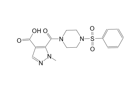 1H-pyrazole-4-carboxylic acid, 1-methyl-5-[[4-(phenylsulfonyl)-1-piperazinyl]carbonyl]-