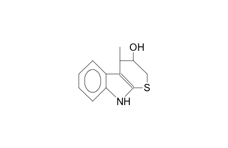 cis-3-Hydroxy-4-methyl-2,3,4,9-tetrahydro-thiopyrano(2,3-B)indole