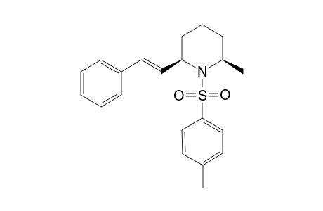 cis-2-Methyl-6-((E)-styryl)-1-(toluene-4-sulfonyl)-piperidine