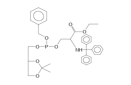 1,2-o,o'-Isopropylideneglycerol, 3-benzyl(2-carboethoxy-2-tritylaminoethyl)phosphite