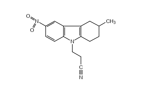 3-methyl-6-nitro-1,2,3,4-tetrahydrocarbazole-9-propionitrile