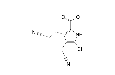 1H-Pyrrole-2-carboxylic acid, 5-chloro-4-cyanomethyl-3-(-3-propanenitrle)-, methyl ester