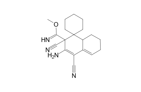 3-AMINO-2,4-CYANO-1,2,6,7,8,8A-HEXAHYDRONAPHTHALIN-1-SPIROCYCLOHEXAN-2-IMIDIC-ACID-METHYLESTER