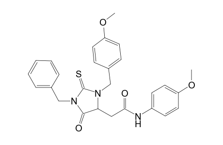 2-[1-benzyl-3-(4-methoxybenzyl)-5-oxo-2-thioxo-4-imidazolidinyl]-N-(4-methoxyphenyl)acetamide