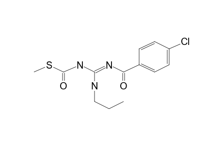 Carbamothioic acid, [[(4-chlorobenzoyl)amino](propylamino)methylene]-, S-methyl ester