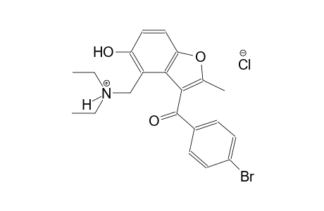 N-{[3-(4-bromobenzoyl)-5-hydroxy-2-methyl-1-benzofuran-4-yl]methyl}-N-ethylethanaminium chloride