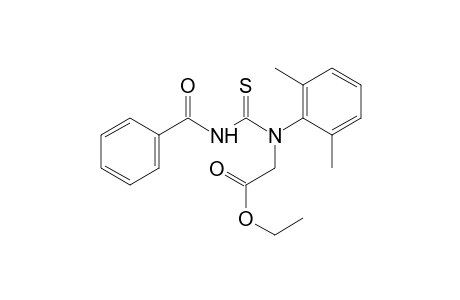 N-[benzoly(thiocarbamoyl)]-N-(2,6-xylyl)glycine, ethyl ester