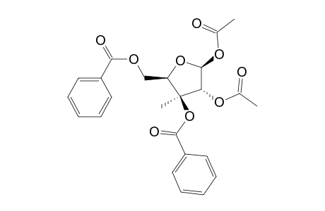 .beta.-D-Xylofuranose, 3-C-methyl-, 1,2-diacetate 3,5-dibenzoate