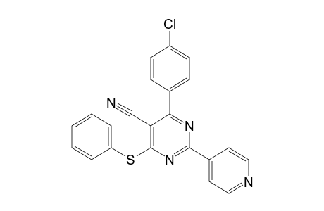 4-(p-CHLOROPHENYL)-6-(PHENYLTHIO)-2-(4-PYRIDYL)-5-PYRIMIDINECARBONITRILE