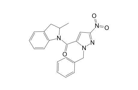 1-[(1-benzyl-3-nitro-1H-pyrazol-5-yl)carbonyl]-2-methylindoline