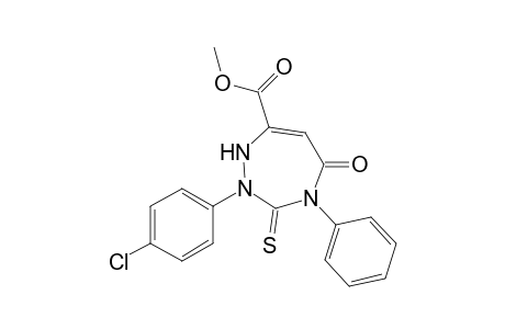 4-Phenyl-2-(4'-chlorophenyl)-5-oxo-3-thioxo-2,3,4,5-tetrahydro-1H-1,2,4-triazepine-7-carboxylic acid methyl ester